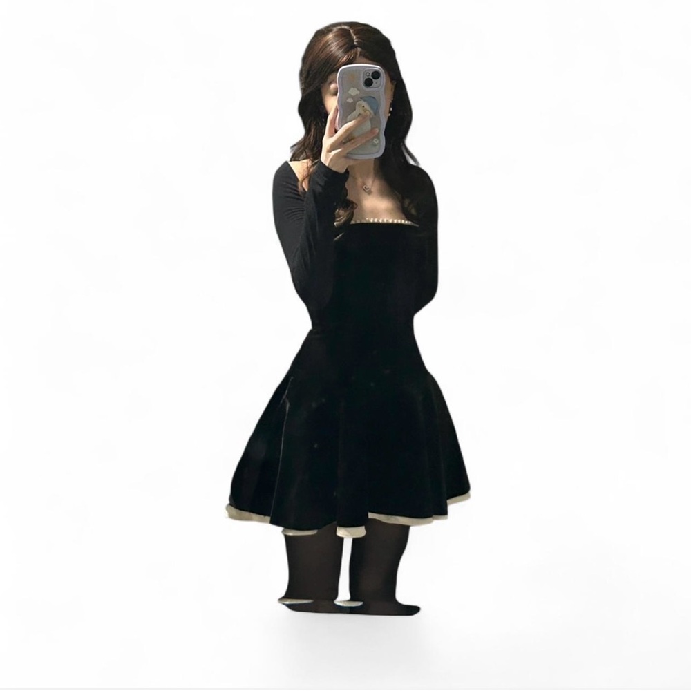 Marilla Black Velvet Strapless Dress (House of CB)